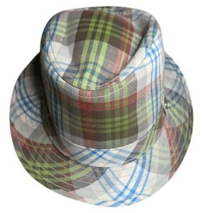 Peter Grimm Men's Plaid Cotton Fedora Hat Multicolor Size Small/Medium